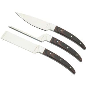 Legnoart Caseus CK40A osteknivsæt, mørkt træ, 3 stk.